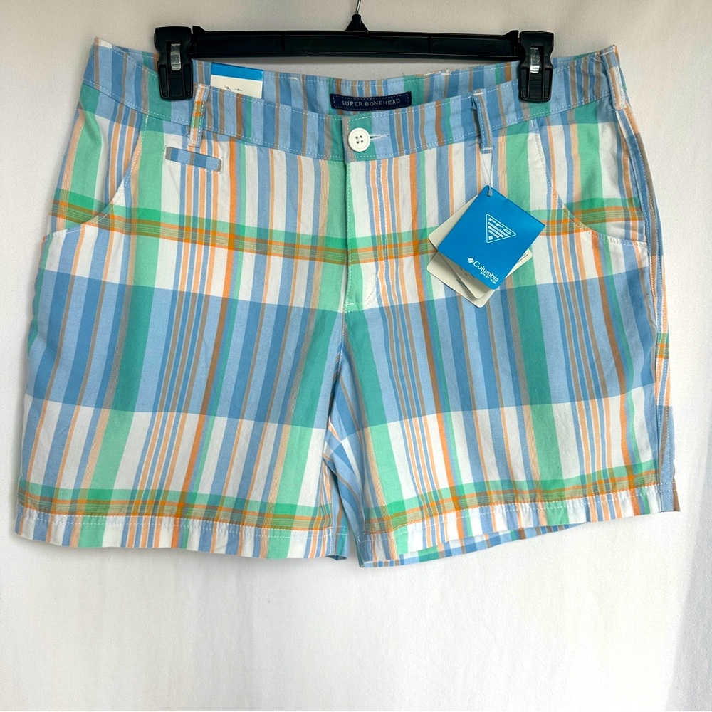 Columbia Women’s Super Bonehead Plaid Shorts - Size 14 Regular, 6” Inseam